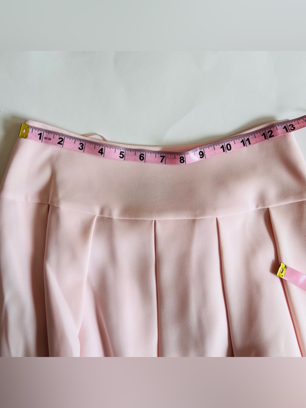 JESUS DIAMANTE Pink Midi Skirt with Lace Detail & Back Bow - Picture 8 of 9